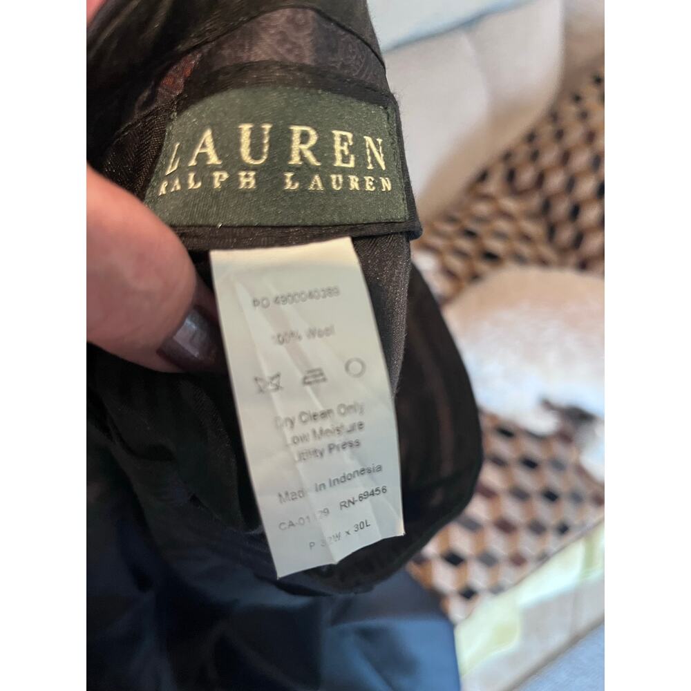 Lauren Ralph Lauren Mens Suit 38S 30L 100% Wool Charcoal 2 Button Classic - Picture 7 of 7